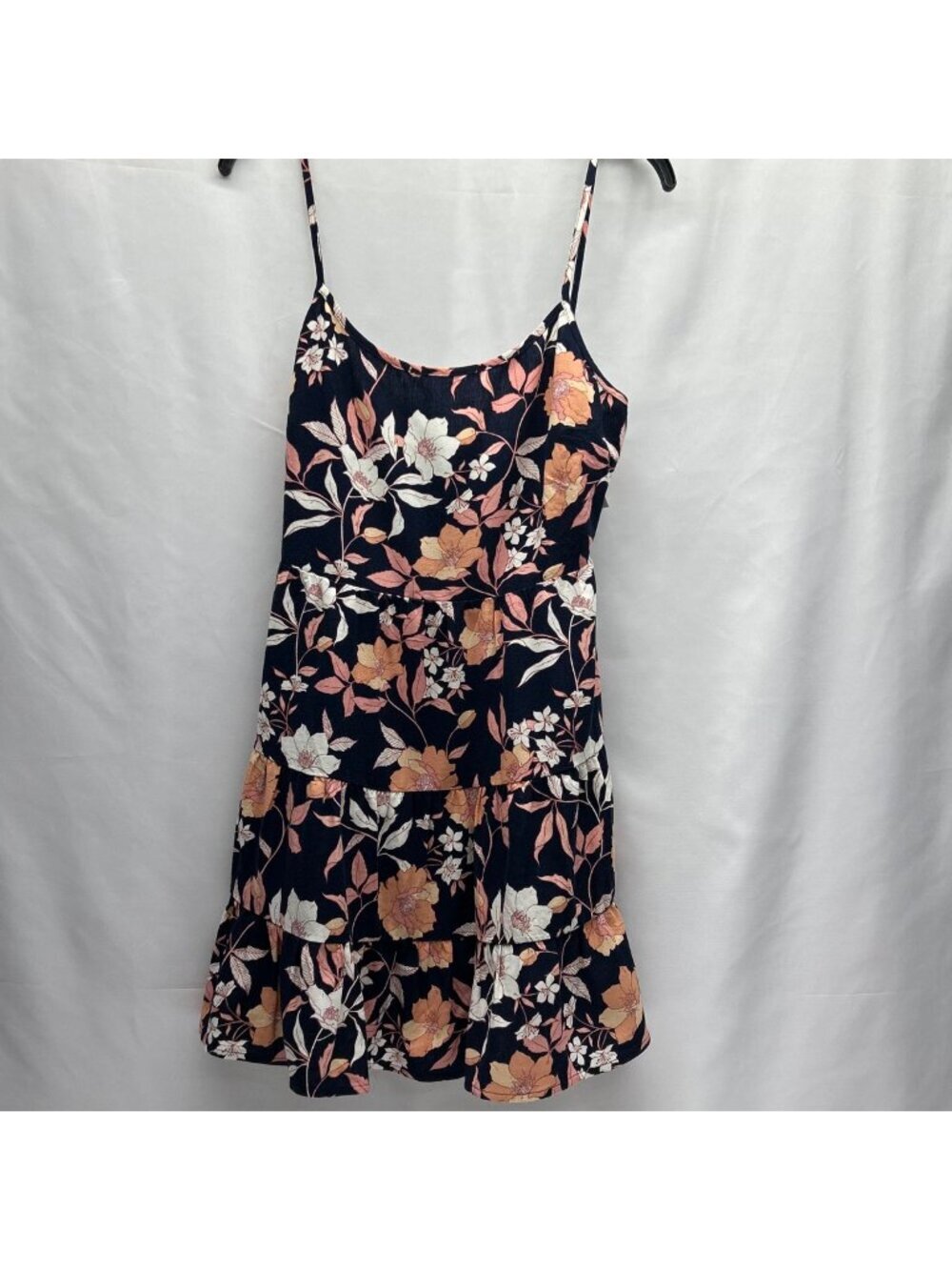 SPEECHLESS NWT Fit and Flare Floral Open Back Dress S Navy Rust